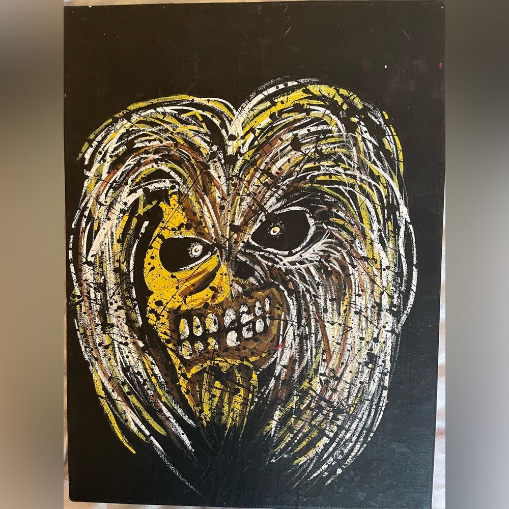 One of a kind painting of “Eddie” from Iron Maiden